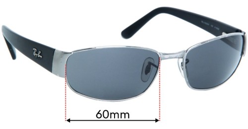Ray-Ban RAJ1203AA 60mm Replacement Lenses